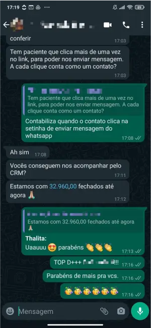 Resultado compartilhado por cliente MedVox