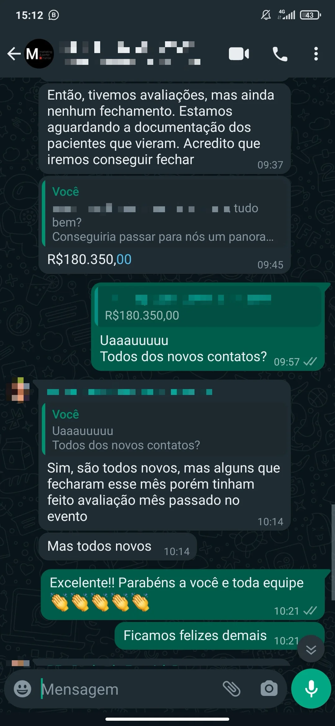 Prova social de cliente MedVox sobre projeto acompanhado