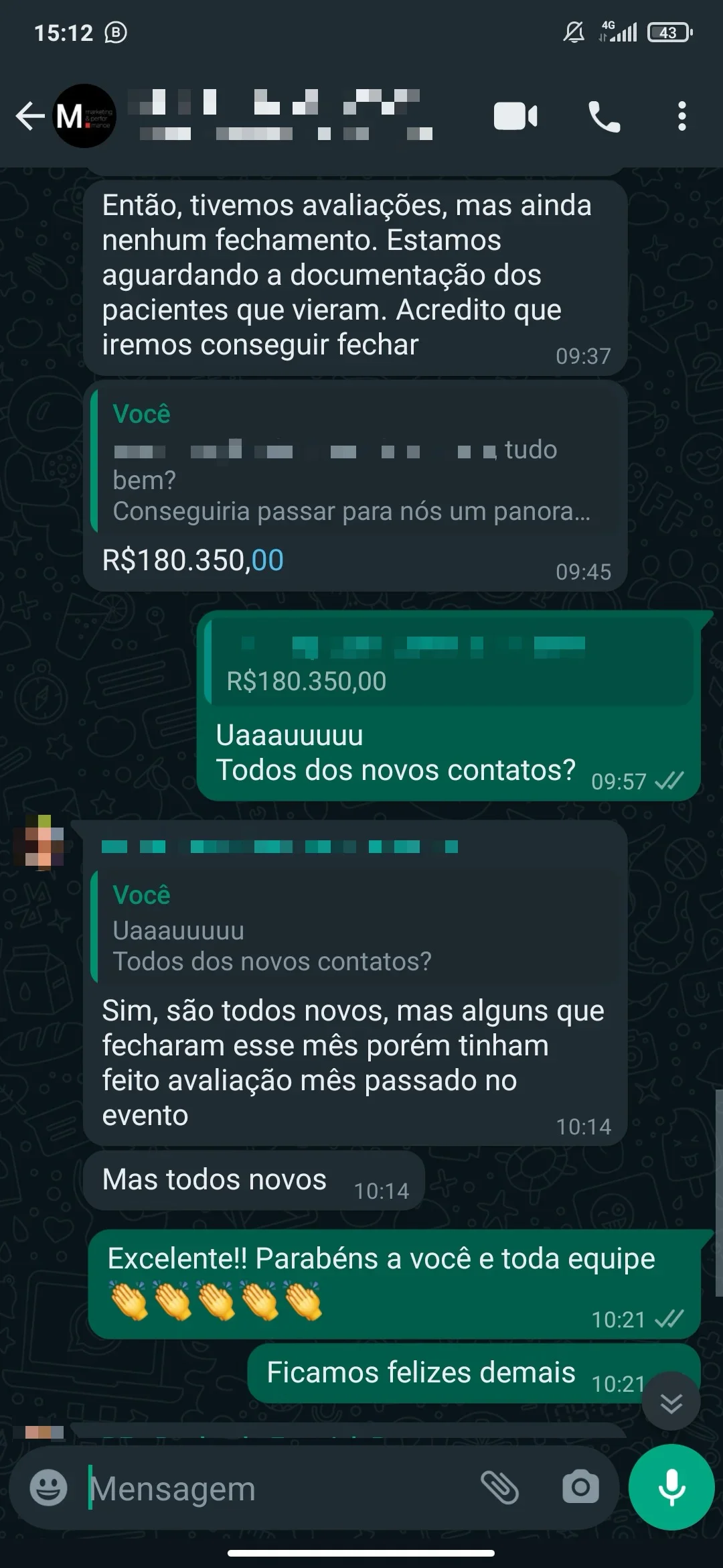 Prova social de cliente MedVox sobre projeto acompanhado